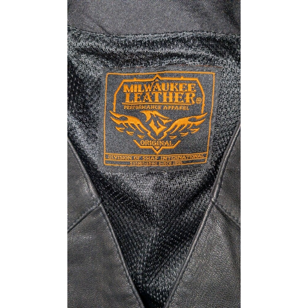Milwaukee Leather 1254 Women's Black Leather Motorcycle Rider Vest w/ Side Laces - Picture 8 of 11
